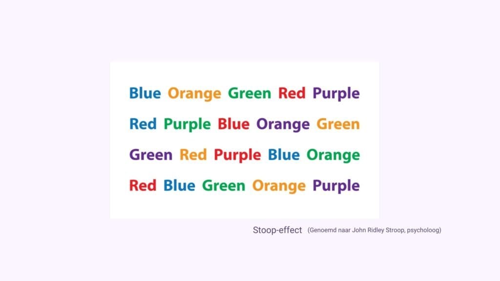 Kleuren zien met linker-en rechterhersenhelft