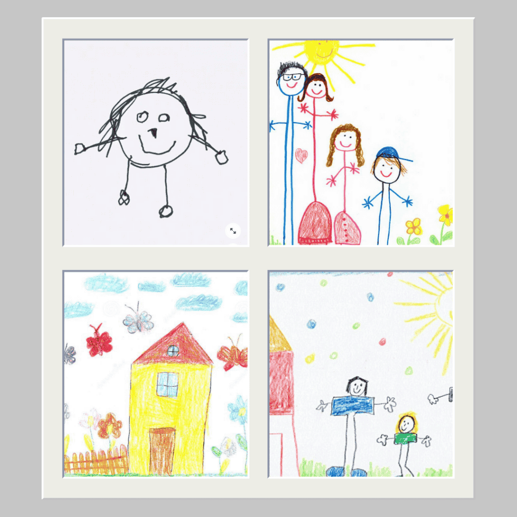 Kinderen tekenen met tekensymbolen