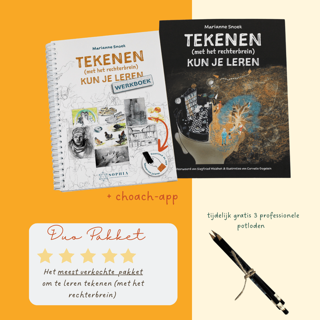 Duo Pakket Tekenen (met het rechterbrein) kun je leren